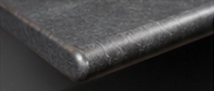Pencil round edge profile on a compact laminate top