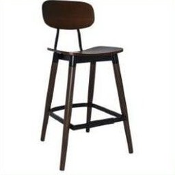 Vintage Stool Metal Black/walnut
